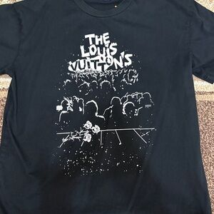 Louis Vuitton Black Tee with White Graphic